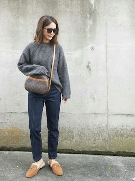 「ANEMONE（アネモネ）のアイテム」を使った、shukoさん（レディース・158cm）の秋コーディネート