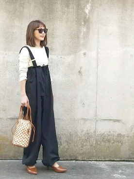 「BEAUTY&YOUTH UNITED ARROWS（ビューティーアンドユースユナイテッドアローズ）のアイテム（ショルダーバッグ）」を使った、shukoさん（レディース・158cm）の春コーディネート