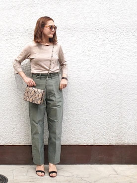 「H&M（エイチ・アンド・エム）のアイテム（バッグ）」を使った、shukoさん（レディース・158cm）の秋コーディネート