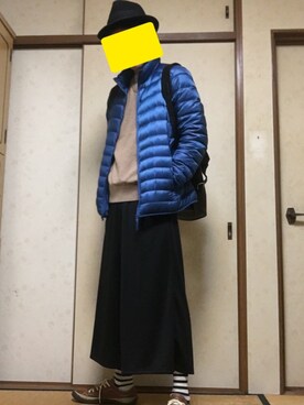「レディース」｜「アイテム（ダウンジャケット/コート）」を使った、イワシダさん（メンズ・171cm）の冬コーディネート
