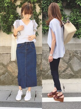 「AZUL ENCANTO」｜「アイテム（サンダル）」を使った、Sato*さん（レディース・164cm）の春コーディネート