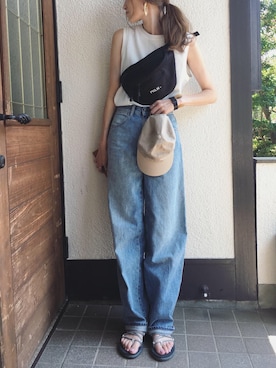 「Teva（テバ）のアイテム」を使った、Sato*さん（レディース・165cm）の夏コーディネート