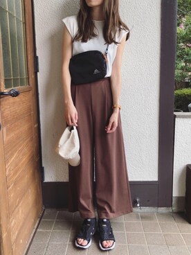 「GRIEZ（グリーズ）のアイテム」を使った、Sato*さん（レディース・164cm）の夏コーディネート