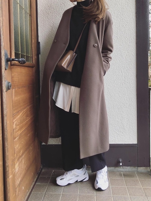 Sato*さんのその他アウター「SUPER100 Vネックオーバーコート◆(SLOBE IENA|スローブイエナ)」を使ったコーディネート