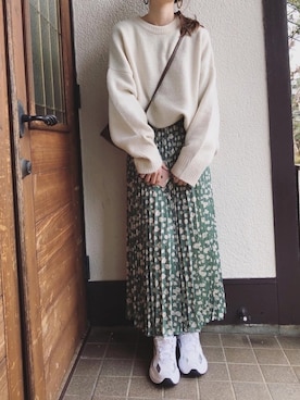 「ADAM ET ROPE'（アダムエロペ）のトリプルポケットショルダーバック（ショルダーバッグ）」を使った、Sato*さん（レディース・164cm）の冬コーディネート