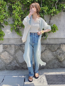 「アイテム（シャツワンピース）」を使った、Sato*さん（レディース・164cm・30代）の夏コーディネート