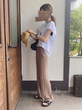 「Carhartt（カーハート）のカーハート ストラップバックキャップ ODESSA  CHARHARTT（キャップ）」を使った、Sato*さん（レディース・164cm）の夏コーディネート