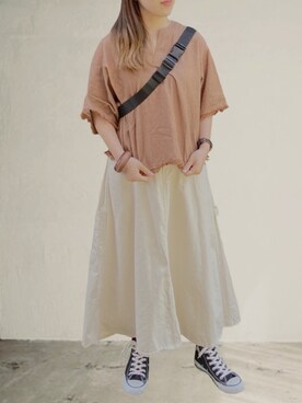 𝚖𝚊𝚛𝚛𝚘𝚗さん（レディース・160cm）の春コーディネート