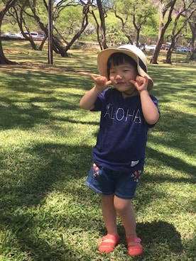「hawaii」｜「アイテム（その他）」を使った、Reee( ´ ▽ ` )ﾉさん（キッズ・90cm）の夏コーディネート