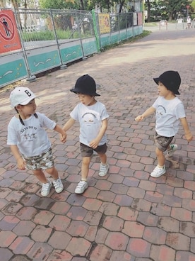「公園デート」｜「アイテム（その他）」を使った、Reee( ´ ▽ ` )ﾉさん（キッズ・90cm）の夏コーディネート