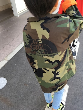 「THE NORTH FACE（ザノースフェイス）のアイテム（ブルゾン、グリーン系）」を使った、hit☺︎miさん（レディース）の春コーディネート