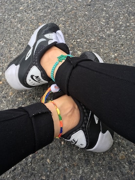 「NIKE（ナイキ）のアイテム（スニーカー、ブラック系）」を使った、hit☺︎miさん（レディース）の春コーディネート