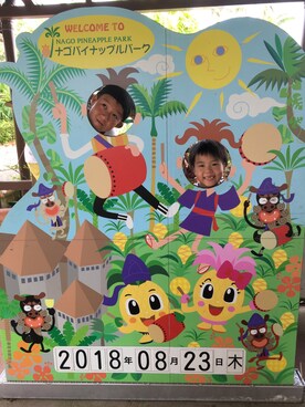 「パイナップルパークのアイテム（その他、ホワイト系）」を使った、hit☺︎miさん（レディース）の夏コーディネート