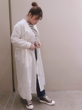 「ロングヘア」｜「アイテム（シャツワンピース）」を使った、nao09170302さん（レディース・148cm）の春コーディネート