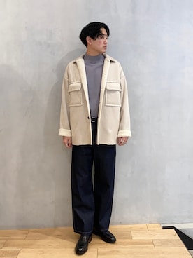 「ムートン」｜「アイテム（その他アウター）」を使った、kengoさん（メンズ・180cm）の冬コーディネート