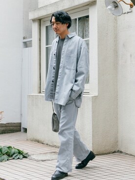 「巾着バッグ」｜「アイテム（その他アウター）」を使った、kengoさん（メンズ・180cm）の冬コーディネート