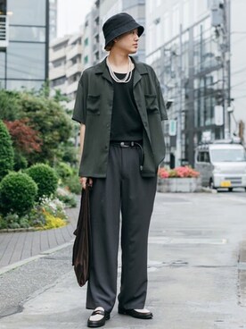 「SMELLY（スメリー）のアイテム（バッグ）」を使った、kengoさん（メンズ・180cm）の春コーディネート