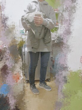 「earth music&ecology（アースミュージックアンドエコロジー）のアイテム（MA-1）」を使った、-Sugalt-さん（レディース・162cm）の春コーディネート