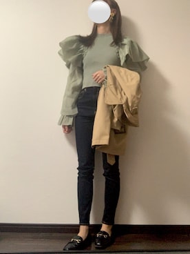 「chocol raffine robe（ショコラフィネローブ）のアイテム（ジャケット/アウター）」を使った、K i r i  さん（レディース・156cm）の冬コーディネート