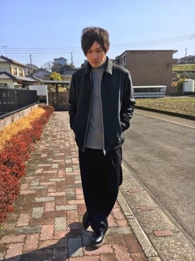 「Blue Standard （ブルースタンダード）のアイテム（トップス）」を使った、Yusukeさん（メンズ・172cm）の冬コーディネート