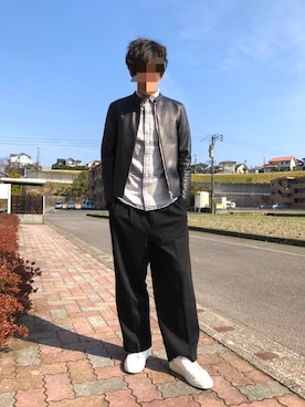 「ARCADE（アーケード）のアイテム（シューズ）」を使った、Yusukeさん（メンズ・172cm）の春コーディネート