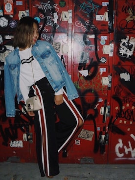 「MOUSSY（マウジー）のWOODEN HEEL BOOTS（ブーツ）」を使った、あんぴすさん（レディース・156cm）の秋コーディネート