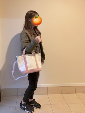 「L.L.Beanトート」｜とりさん（レディース・155cm）の冬コーディネート
