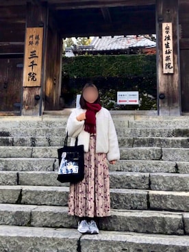 「MERLOT（メルロー）のアイテム（ブルゾン）」を使った、とりさん（レディース・155cm）の冬コーディネート