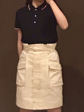 「Honeys（ハニーズ）のアイテム（ポロシャツ）」を使った、とりさん（レディース・155cm）の夏コーディネート