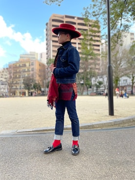 「OLD PARK（オールドパーク）のアイテム（その他アウター）」を使った、松尾優作さん（メンズ・167cm）の春コーディネート