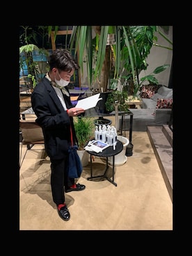 「KAIKO（カイコー）のアイテム（ジャケット/アウター）」を使った、松尾優作さん（メンズ・167cm）の春コーディネート