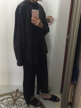 「PRADA（プラダ）のアイテム（ライダースジャケット）」を使った、D҉A҉D҉A҉さん（レディース・174cm）の春コーディネート
