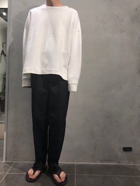 「新作」｜「アイテム（チノパンツ）」を使った、みうらさん（メンズ・177cm）の夏コーディネート