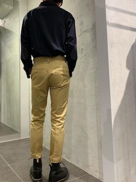 「B'2nd（ビーセカンド）のアイテム（チノパンツ）」を使った、みうらさん（メンズ・177cm）の秋コーディネート