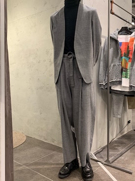 「B2nd」｜「アイテム（ノーカラージャケット）」を使った、みうらさん（メンズ・177cm）の春コーディネート