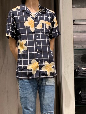 「DUVIN（ドゥービン）のアイテム」を使った、みうらさん（メンズ・177cm）の夏コーディネート