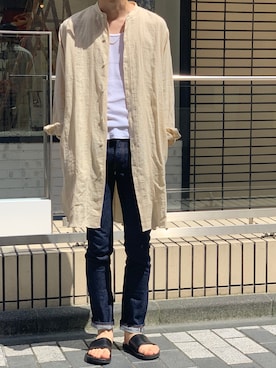 「FULLCOUNT（フルカウント）のアイテム」を使った、みうらさん（メンズ・177cm）の夏コーディネート