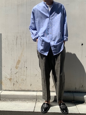 「HAVERSACK（ハバーザック）のアイテム（パンツ）」を使った、みうらさん（メンズ・177cm）の夏コーディネート