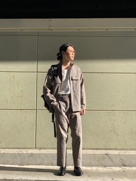 「Uncut Bound（アンカットバウンド）のアイテム（ブルゾン）」を使った、みうらさん（メンズ・177cm）の秋コーディネート