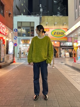 「STRANGE TRIP（ストレンジトリップ）のアイテム」を使った、みうらさん（メンズ・177cm）の秋コーディネート