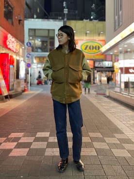 「FULLCOUNT（フルカウント）のアイテム」を使った、みうらさん（メンズ・177cm）の冬コーディネート