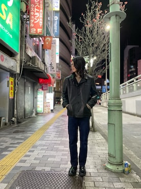 「FULLCOUNT（フルカウント）のアイテム」を使った、みうらさん（メンズ・177cm）の冬コーディネート