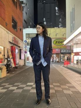 「FULLCOUNT（フルカウント）のアイテム」を使った、みうらさん（メンズ・177cm）の冬コーディネート