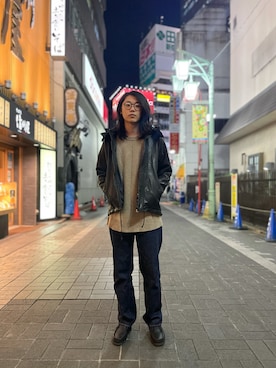「FULLCOUNT（フルカウント）のアイテム」を使った、みうらさん（メンズ・177cm）の冬コーディネート