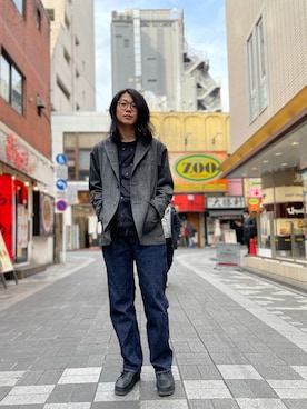 「FULLCOUNT（フルカウント）のアイテム」を使った、みうらさん（メンズ・177cm）の冬コーディネート