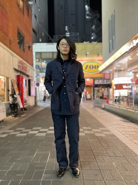 「FULLCOUNT（フルカウント）のアイテム」を使った、みうらさん（メンズ・177cm）の冬コーディネート