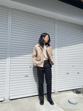 「NAISSANCE（ネサンス）のアイテム（トップス）」を使った、みうらさん（メンズ・177cm）の春コーディネート