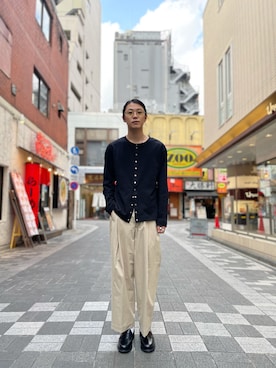 「HAVERSACK（ハバーザック）のアイテム（パンツ）」を使った、みうらさん（メンズ・177cm）の春コーディネート