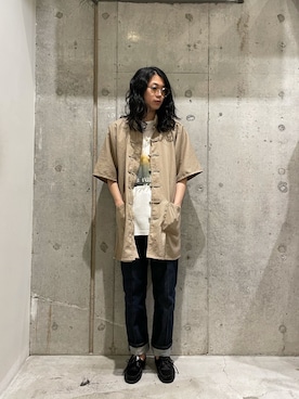 「NAISSANCE（ネサンス）のアイテム（トップス）」を使った、みうらさん（メンズ・177cm）の春コーディネート