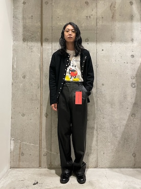 「ミッキーT」｜「アイテム（スラックス）」を使った、みうらさん（メンズ・177cm）の春コーディネート